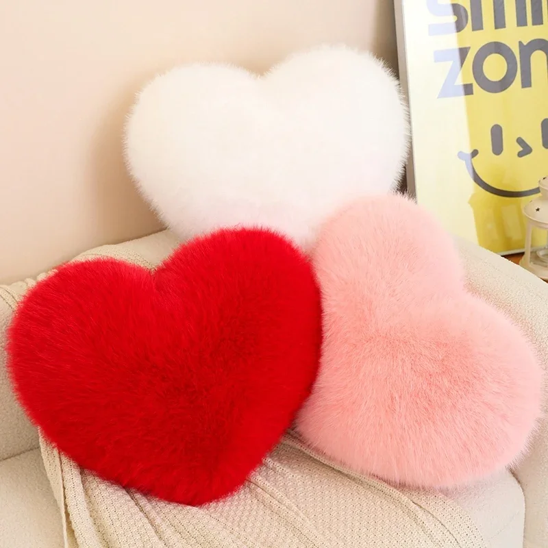 

Плюшевая подушка в форме сердца Sweet Love, удобная пушистая обнимающаяся подушка, подушка для спины, красивый очаровательный декор для комнаты/вечеринки/свадьбы