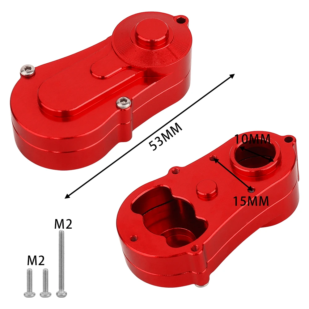 CNC Aluminum Alloy Gearbox Housing Cover Heavy Duty Upgrade Replacement Parts for Losi 1/18 Mini LMT RC Monster Truck