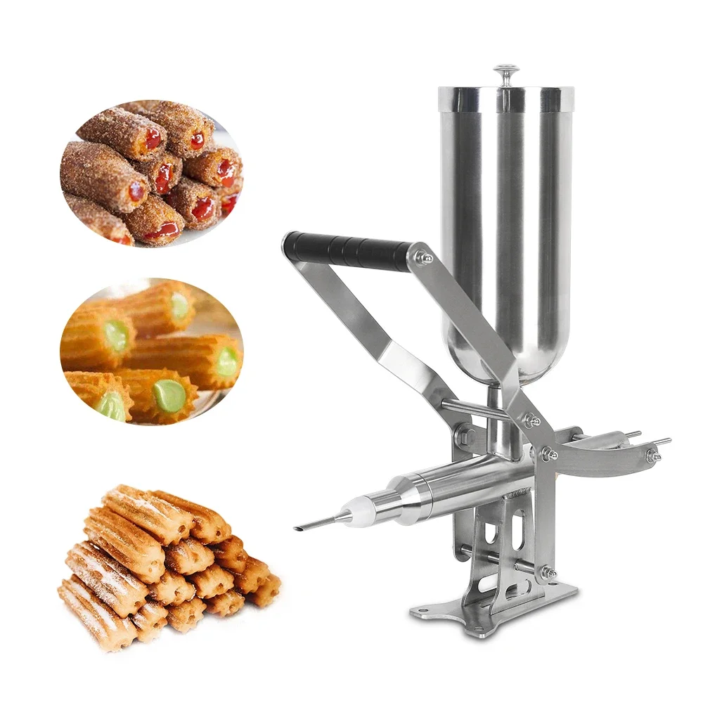 LXCHAN 4.5L riempitrice manuale per marmellata in acciaio inox frittura Churros Pure Chocolate Maker crema salsa riempitrice