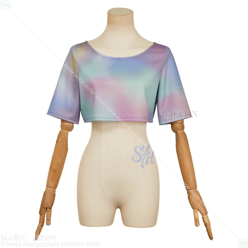 أبدا أكثر أنيمي فيلم الأربعاء تأثيري مثير بيكيني JK موحدة أزرق أسود مخطط عميق الخامس معطف فستان قصير الفتيات هالوين