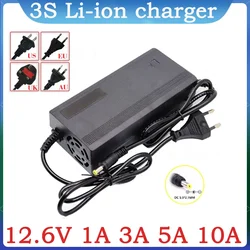 12.6V 1A 3A 5A 10A Lithium Battery Charger AC110-240V to DC For11.1V 3S 12V Power Supply Sprayer Li-ion battery pack DC5.5*2.1mm