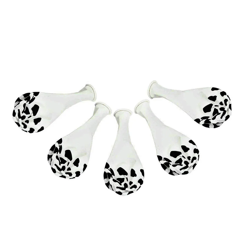 

72 Pcs Balloons Black and White Cow Party Birthday Latex Printing Festival Child
