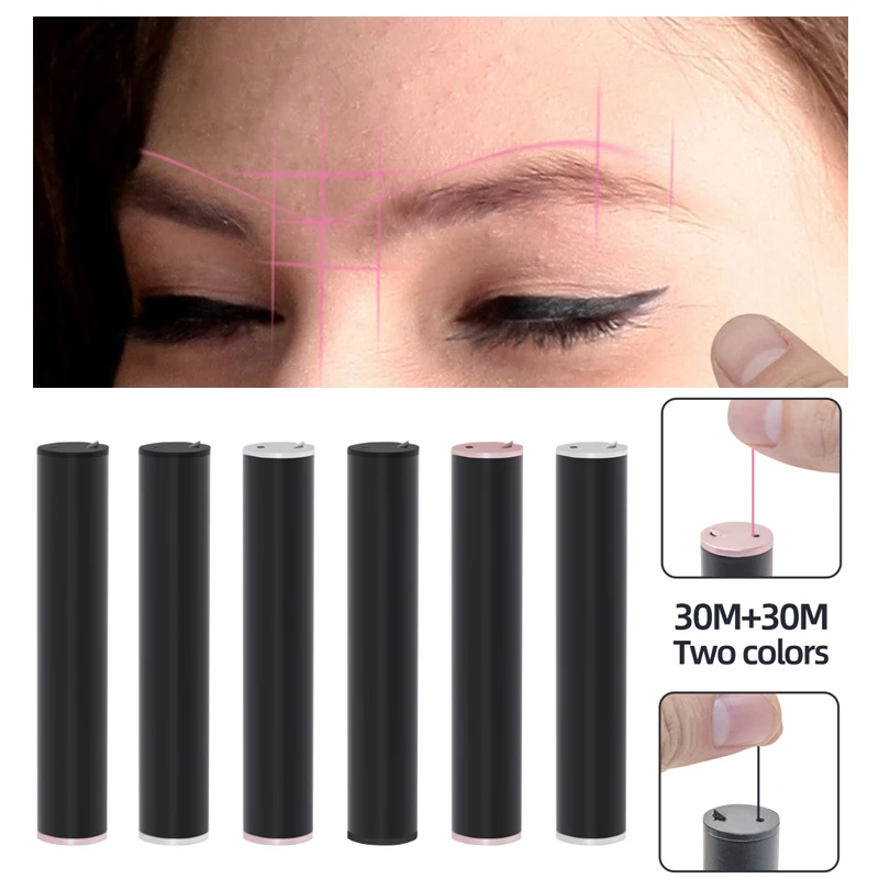 

Double-headed 60m Microblading Mapping Pre-ink String Eyebow Makeup Dyeing Thread Positioning Line Eyebrow PMU Measuring Tools