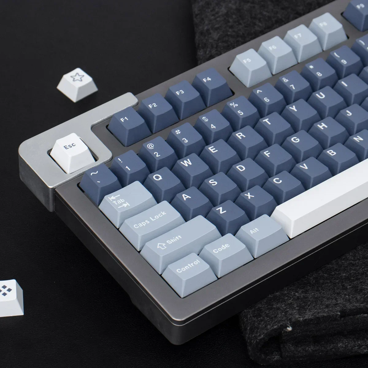 

Keycap blue 174 keys ABS two-color molding factory height mechanical keyboard adaptation 64/84/960