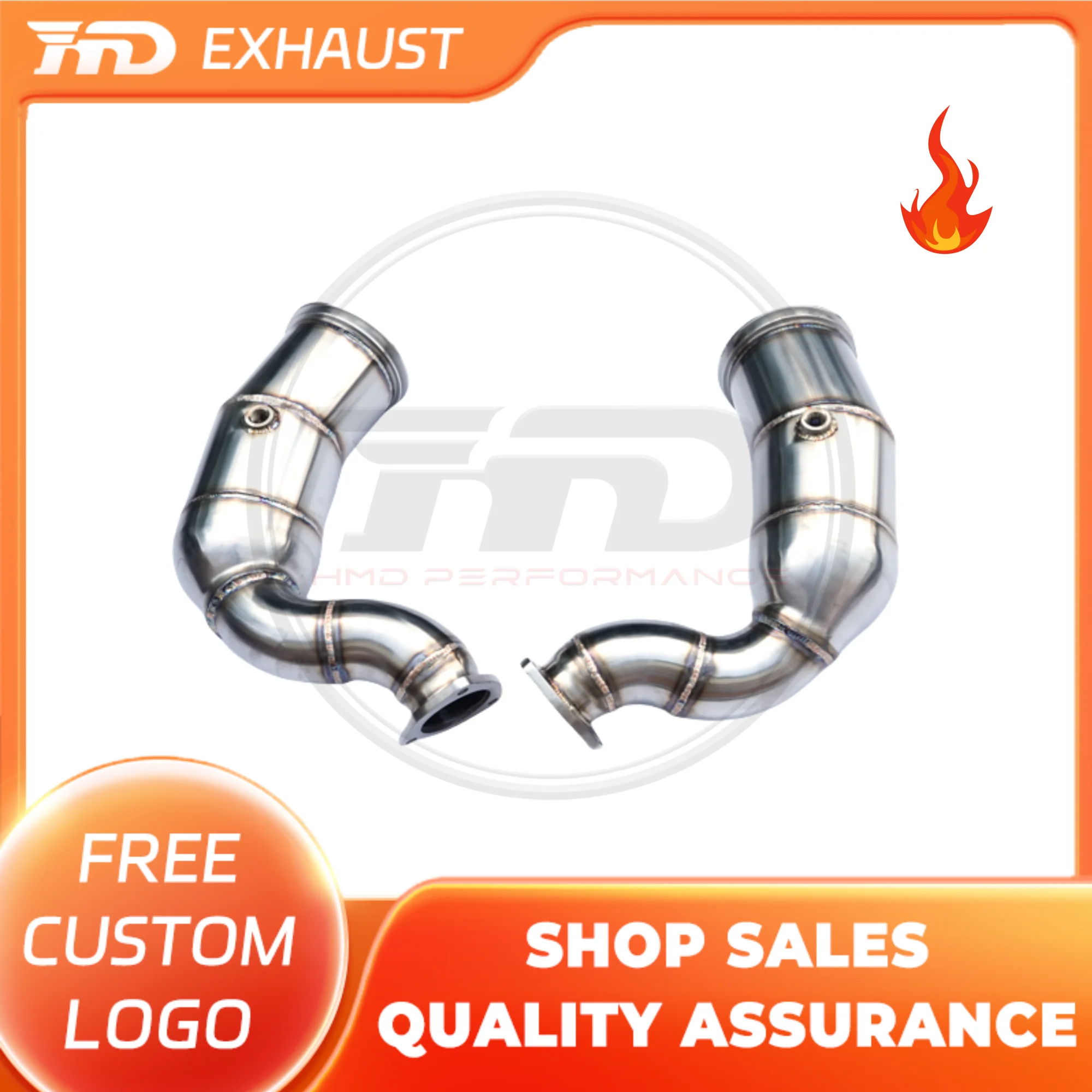 

HMD Hot sale Stainless Steel Exhaust System High Flow Performance Downpipe For Lamborghini Urus 4.0T Auto Modification
