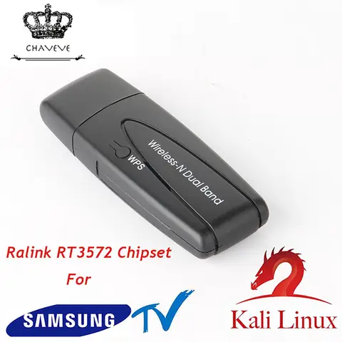 Using RT3572 chipset 300M wireless LAN adapter dual-band  wireless card WiFi adapter Dongle For Kali Linux 2019 and Samsung TV