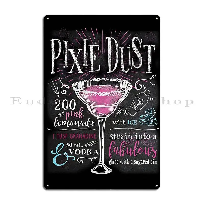 Pixie Dust Metal Plaque Poster Retro Retro Garage Designing Plaques Tin Sign Poster