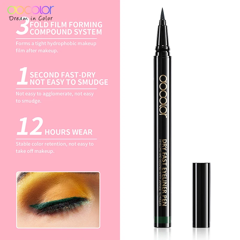 Docolor 5 Colors Liquid Eyeliner Eye Make Up Super Waterproof Long Lasting Eye Liner Easy to Wear Eyes Makeup Cosmetics Tools