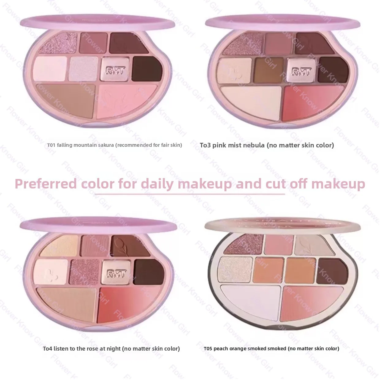 RMT 9-color Eyeshadow Highlighter Palette for Face Brightening  Long-lasting Natural Makeup and Facial Comprehensive Palette