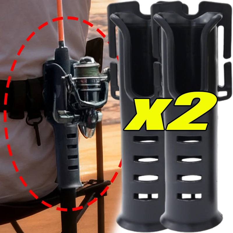 Outdoor Reusable Fishing Rod Holder Belt Fishing Gear Fishing Rod Holders Multifunctional Portable Quick-Release Rod Holder
