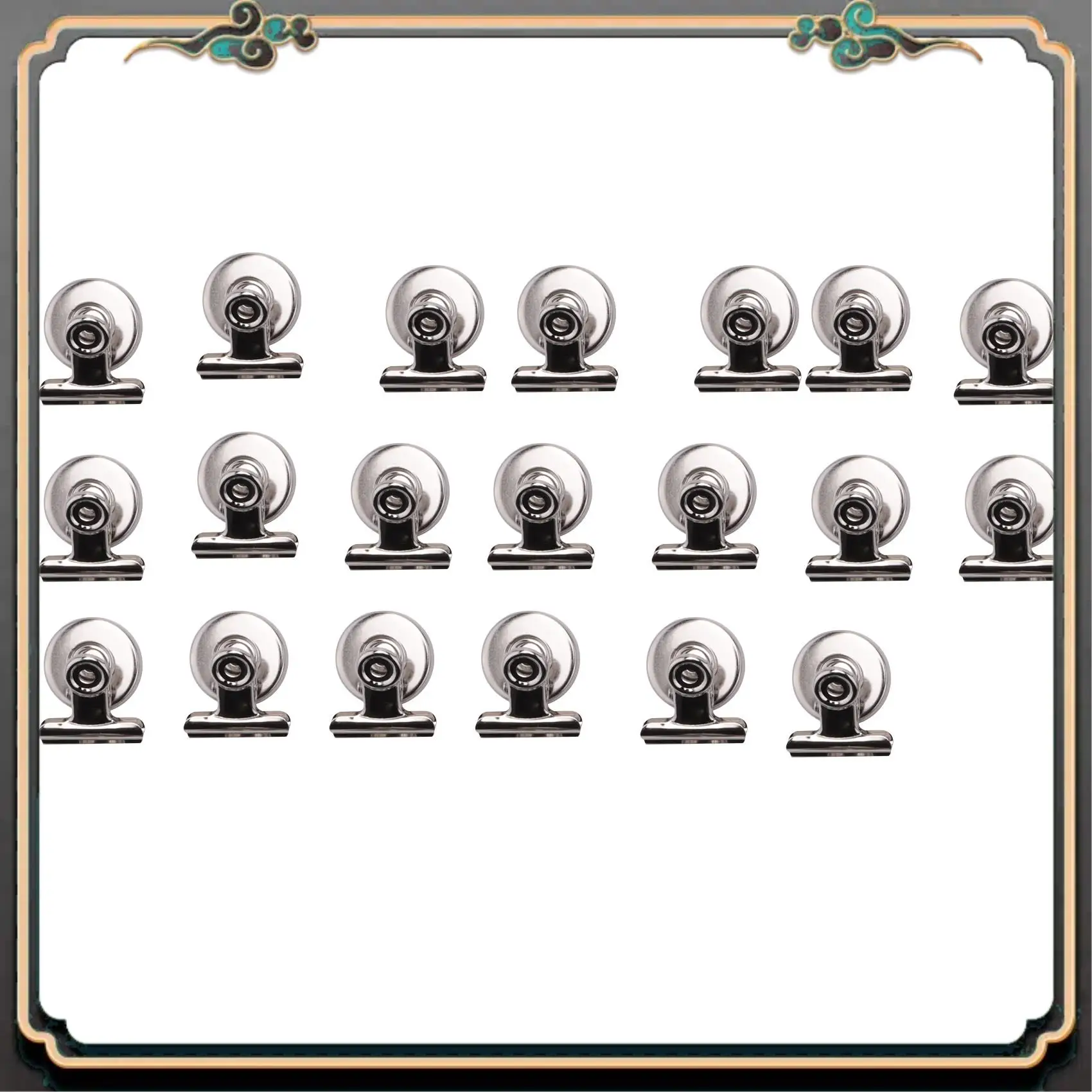 ASMA-20 Pack Magnetic Clips,Scratch-Free Refrigerator Strong Magnet Clips,Binder Clips Paper Clamps,Whiteboard Magnets Clips