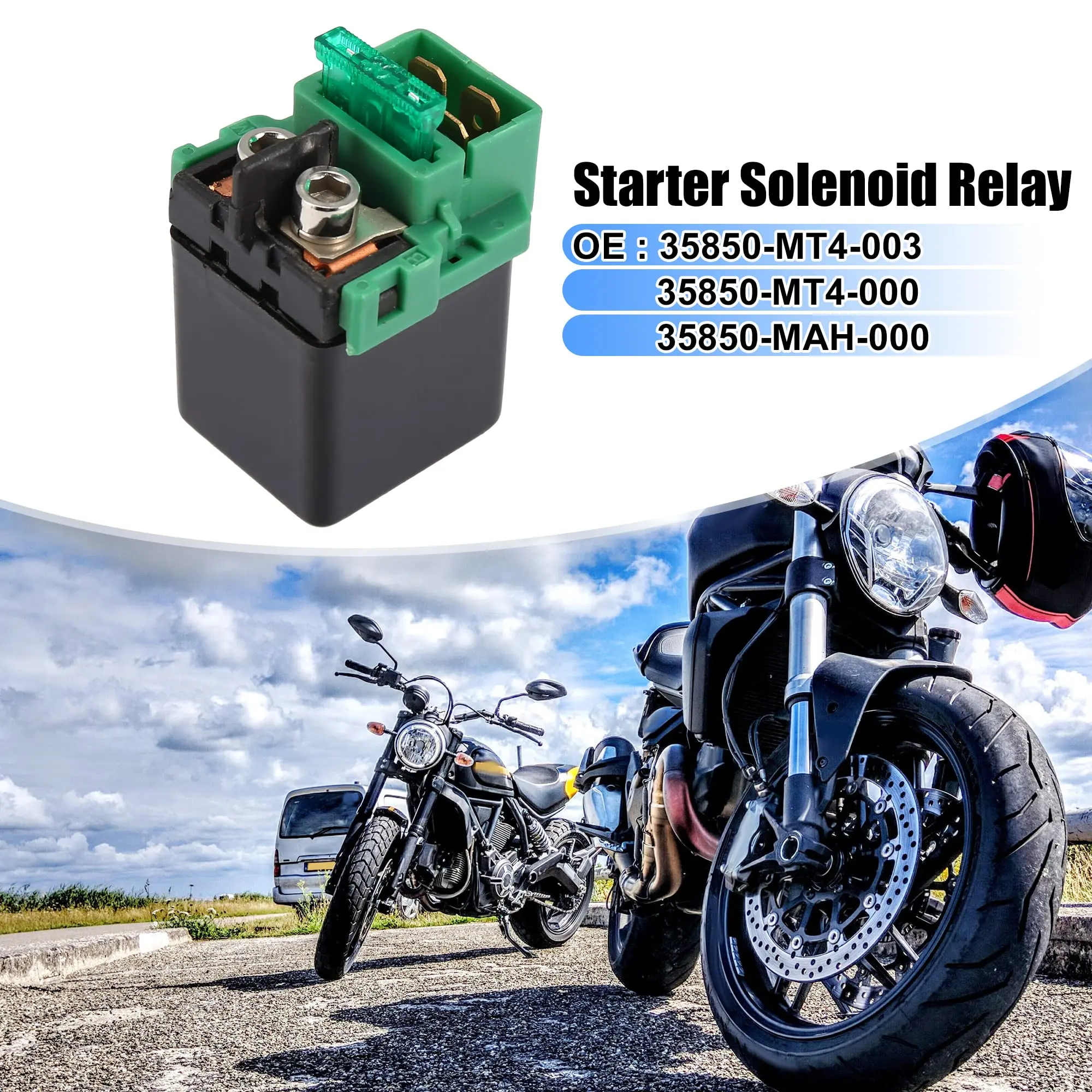 35850-MT4-000 Solenoid Relay for Honda CB500X CB750 CB900F CRF450X CRF250L VFR750F VFR800 CTX700 VTX1300C VT1100C 35850-MT4-003