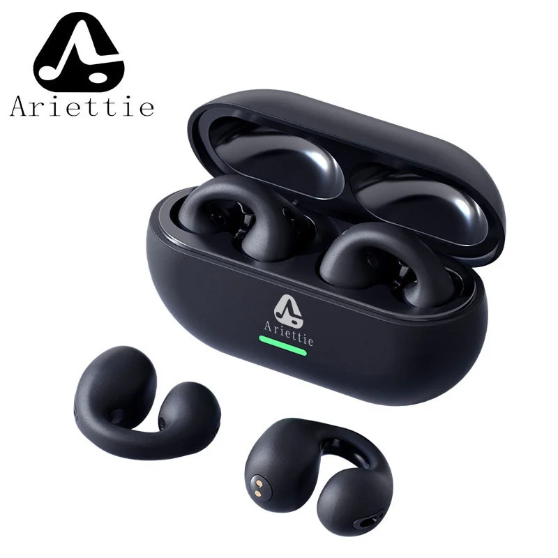 Ariettie Brand BT12 Wireless Bluetooth Earphones Sound Earcuffs TWS Ear Hook Headset Sport Earbuds Game Headphones With Mic