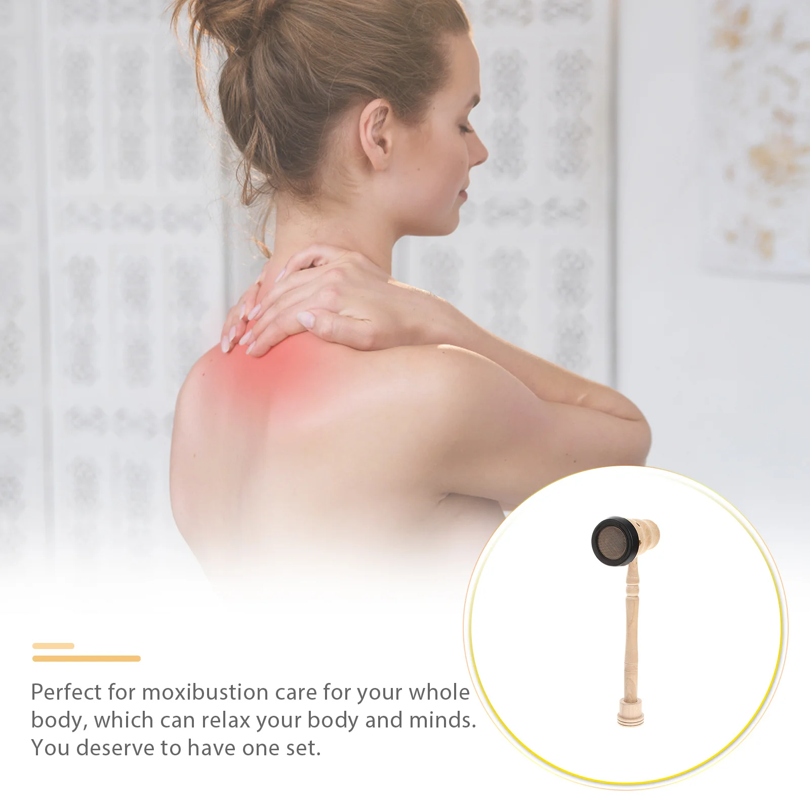 صندوق الموقد عصا الموقد، صندوق شفاء خشبي صغير لعلاج الكى، حامل موكسا بفتحة واحدة محمول مع التحكم في درجة الحرارة، #5