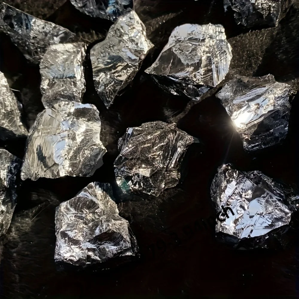 200g Natural Terahertz Stone Rough Metallic Luster Mineral Garden Specimen Aquarium Crystal Healing Reiki Energy Home Decoration - Image 6