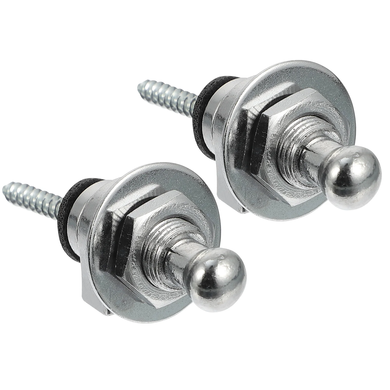 

2 Pcs Strap Lock Anti-slip Guitar Tail Nails Studs Electric Locking Bass Belt Buckle