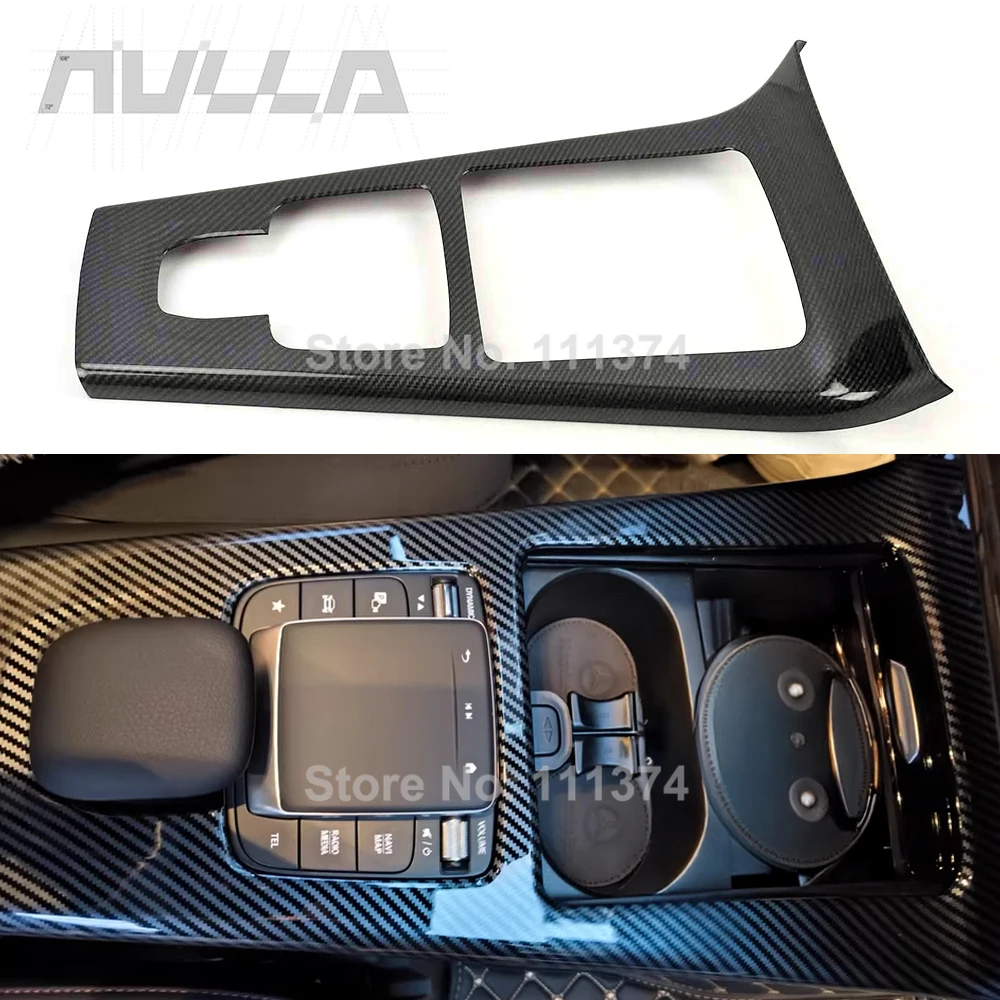 

Карбон для Mercedes Benz W177 A-Class A200 A220 A250 2019 2020 CLA C118, центральная крышка коробки передач, хромированные аксессуары