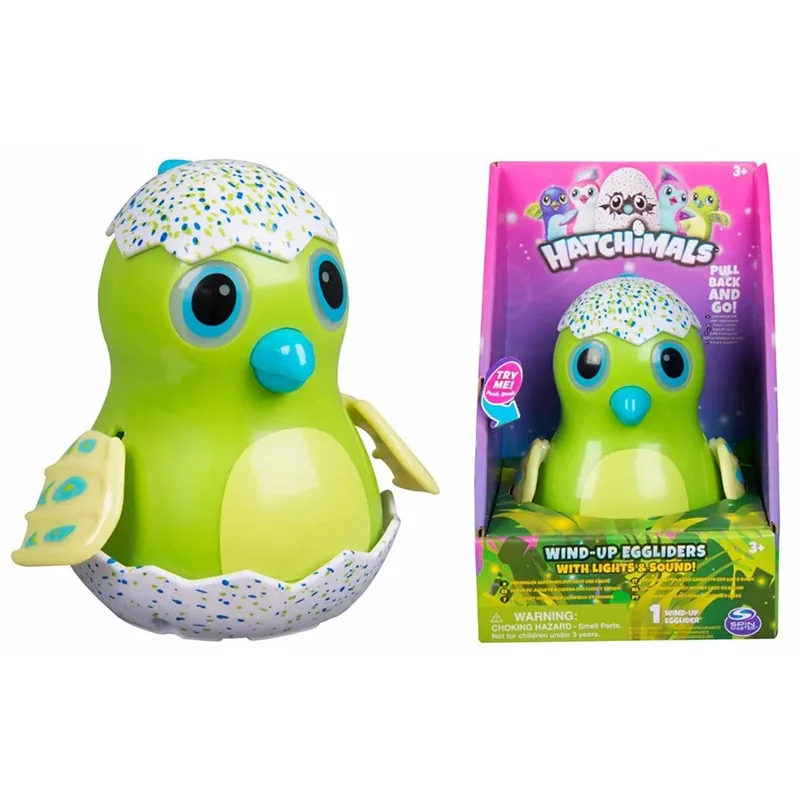 Geassorteerde originele lichten Geluid Muzikale Pull Back Egglider Wind-Up Uitkomen Eieren Pinguïn Speelgoed voor kinderen Verjaardag Kerstcadeau
