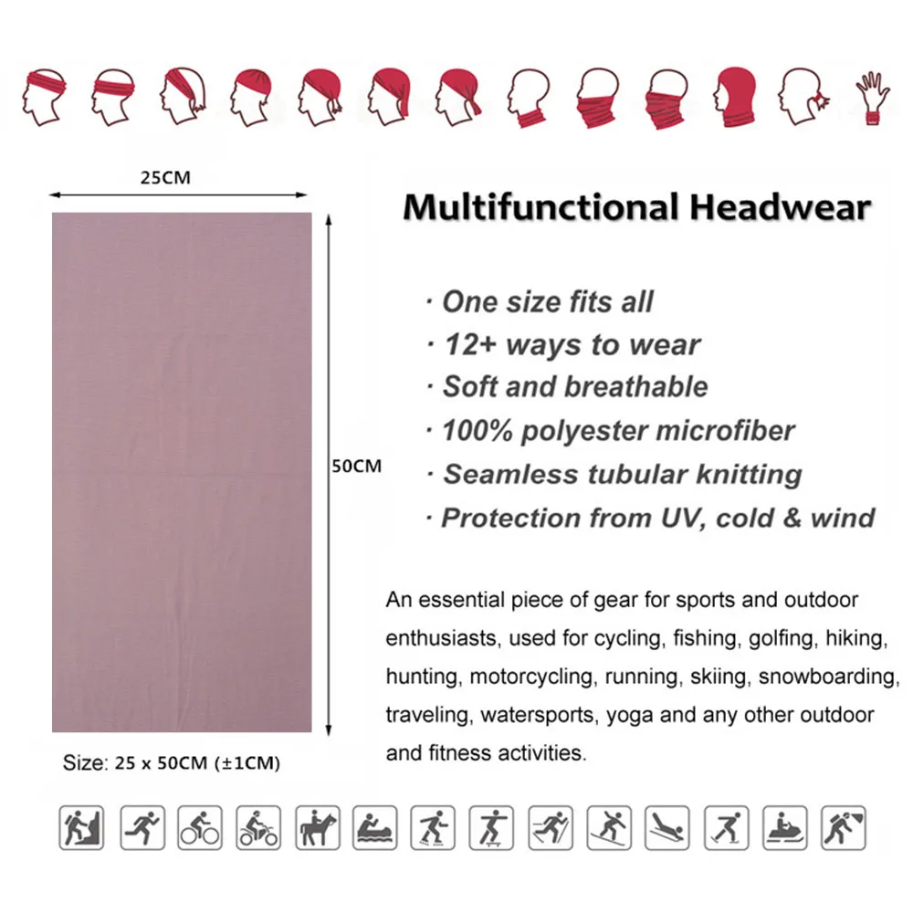 남녀공용 염색 컬러 태양 보호 스카프, 스포츠 반다나, 스누드, 하이킹, 캠핑, 목 각반, 방진 페이스 마스크, 여름 신상