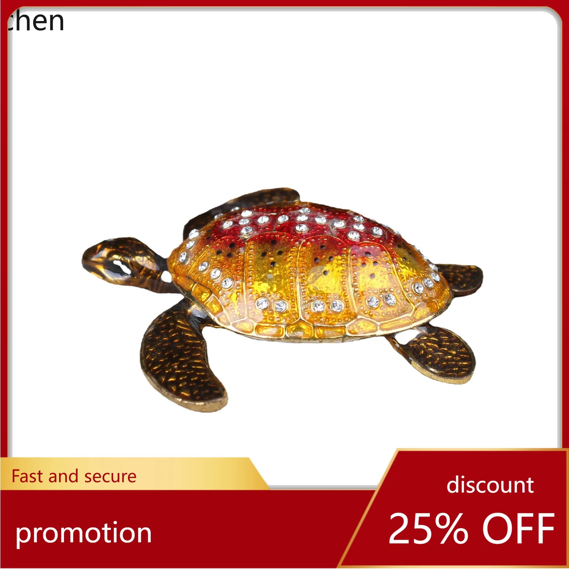 

ZML Metal Enamel Scenic Area Craft Creative Home Decor Turtle Ornament Small Gift