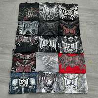 Graffiti Print Street Y2K T-Shirt Mens Hip Hop Vintage Rock Oversized Clothing Baggy Casual American Couple Streetwear