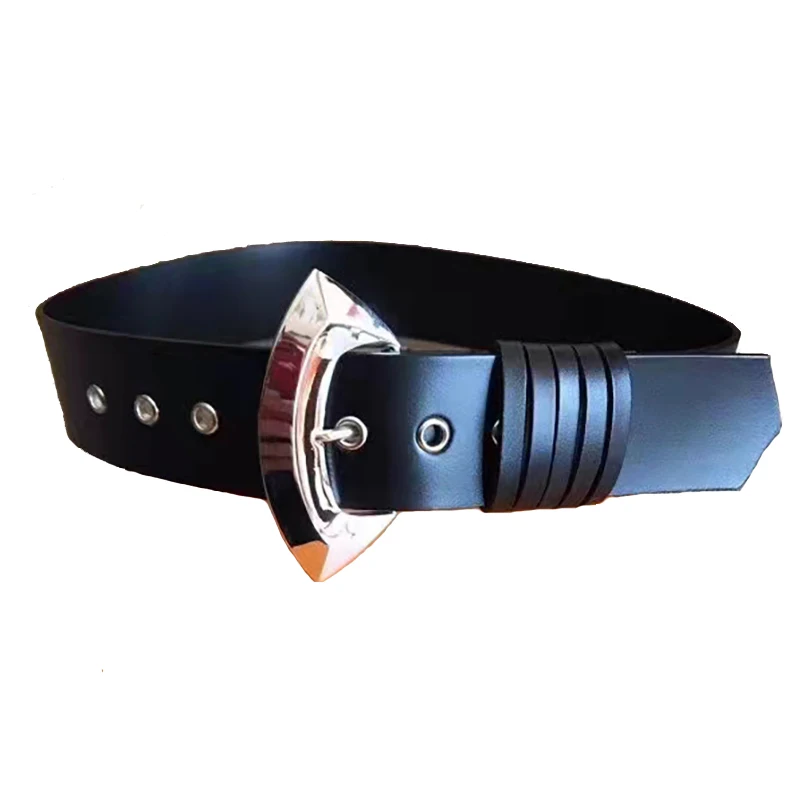 

Luxury Brand Belt Women Big Silver Pin Buckle Genuine Leather Cowhide Skin Fashion Waist Wearing Cool Designed