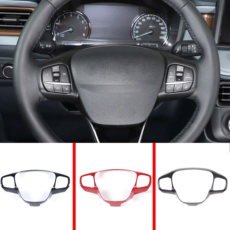 

For 2022 Ford Maverick ABS matt black car styling car steering wheel button frame sticker car interior protection accessories