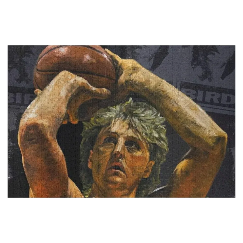 

Larry Bird Fun art Jigsaw Puzzle Personalized Gift Ideas Customized Photo Personalized Gift Woods For Adults Puzzle