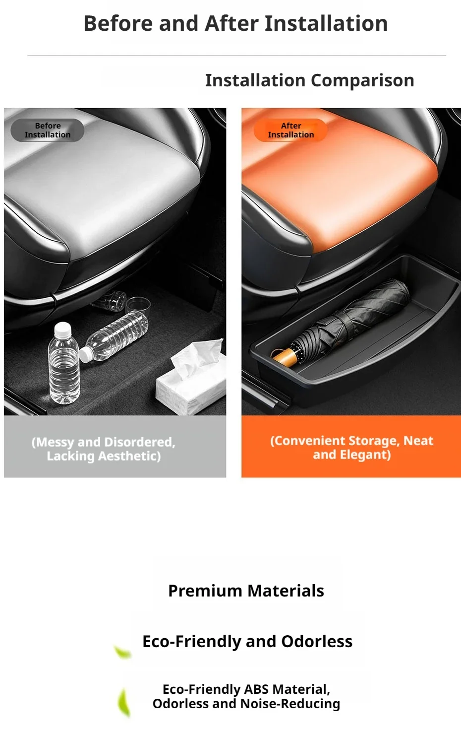 Aufbewahrungsbox unter dem Sitz Universelle Auto-Sitz-Organizer-Box Abnehmbare Aufbewahrungsbox Gadget-Etui Universelles Zubehör – Detail 4