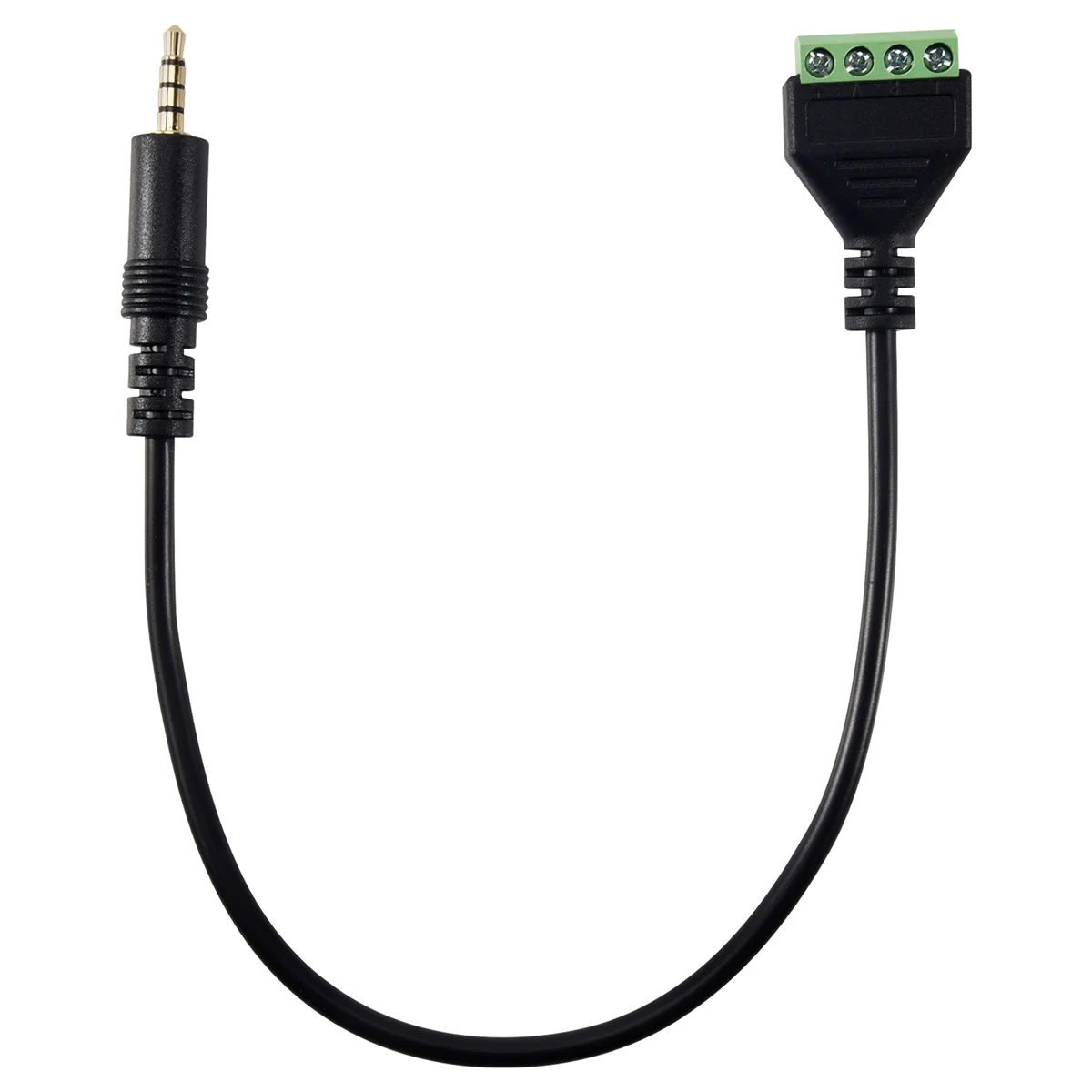 Terminal de parafuso Adaptador Speaker Cable, 4-Core Stereo, TRRS Masculino Buraco para AV 4, Balun Cabo Conector, 3,5 milímetros