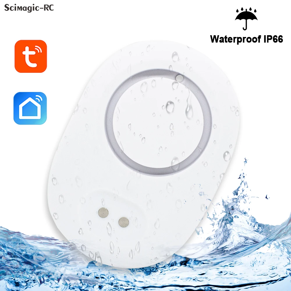 

IP66 Детектор утечки воды Умный дом Сигнализация Tuya Умный датчик уровня воды Домашняя сигнализация Система охранной сигнализации утечки воды