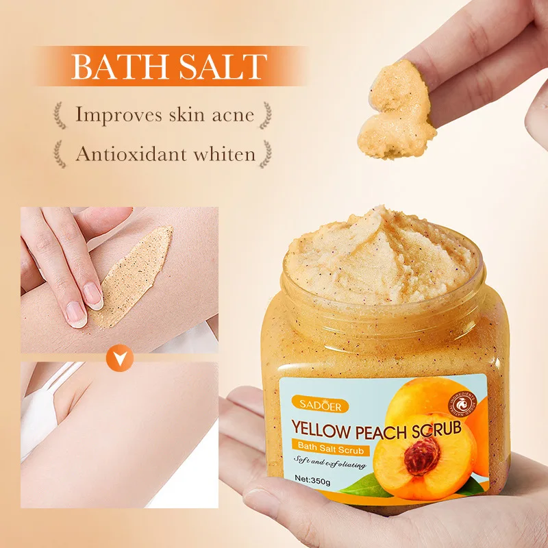 

Peach Exfoliating Skin - Purifying Body Scrub: Deep Cleanse and Renew Skin