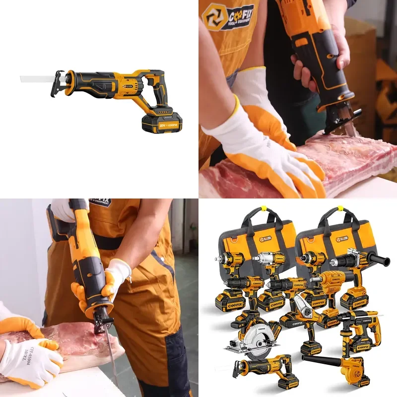 

【CHIMU HOME】 18V Cordless Reciprocating Saw with Battery and Charger Brushless Motor for Wood Cutting