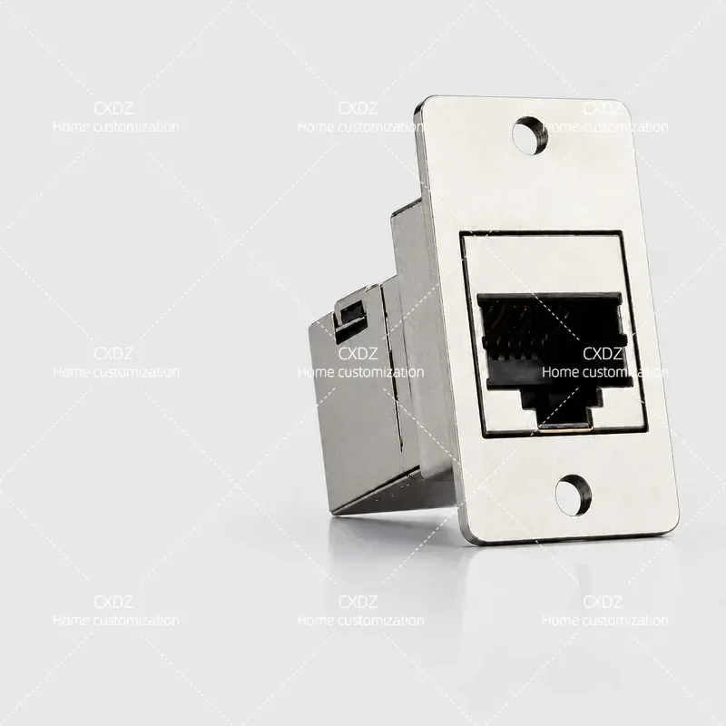 Metal Shielded RJ45 Ethernet Connector ECF504 Network Port Adapter Female Jack for Panel Mount