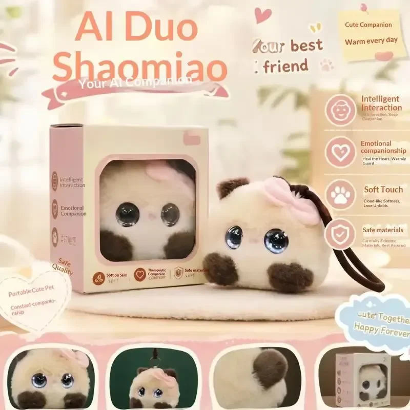 Smart Interactive Kitten Plush Toy Electronic Pet Talkback Toy Voice Response Stuffed Doll Emotional Companion Keychain Ornament view 3