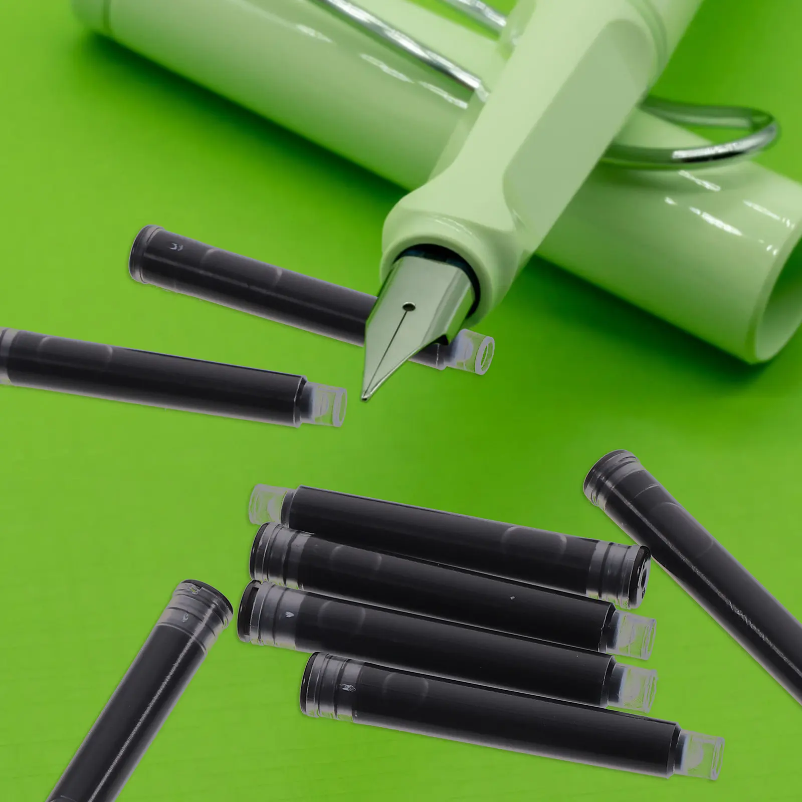 

100Pcs Fountain Pen Ink Refills Small Cartridges for Writing Pens Reliable Non Leakage Ink for Students and Professionals