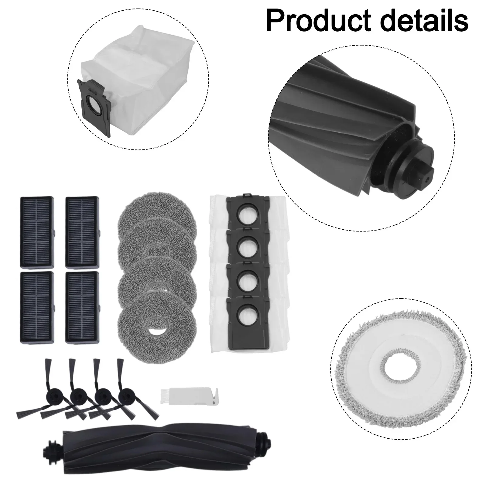 

Щетка для чистки, набор тряпок для швабры, набор боковых щеток, аксессуары для чистки, удаление шерсти домашних животных, удобные мешки для пыли, эффективные салфетки для швабры