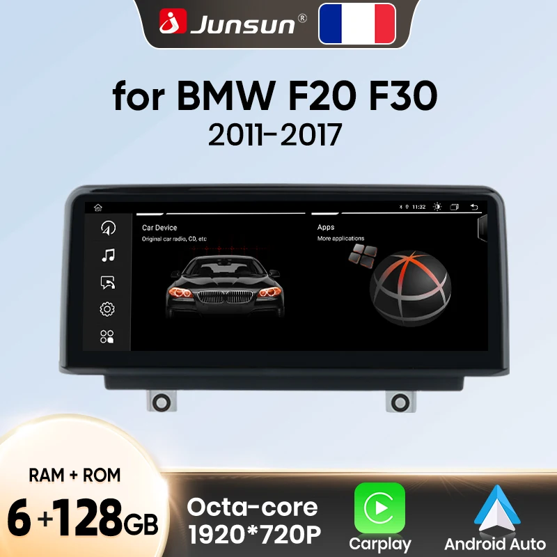 Junsun Wireless Carplay Autoradio für BMW 1 2 3 4 Serie F20 F21 F22 F30 F31 F32 F33 F36 GPS Auto Intelligente Systeme Multimedia HD Touchscreen