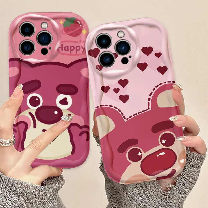 

Disney Lotso Bear Animation For Apple iPhone 15 14 13 12 11 XS XR X Pro Max Plus Wave Oil Funda Phone Case