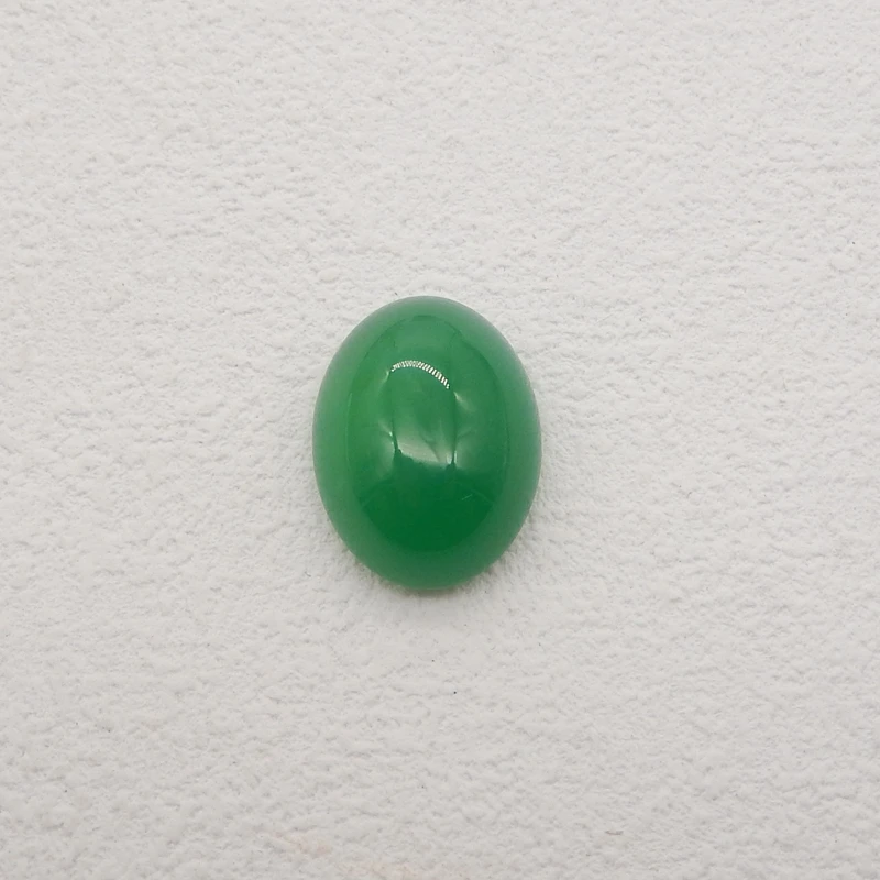 Natural Stone Oval Cabochon,Green Agate Cabochon For Pendant Ring DIY Making Jewelry Finding Free Drilling 20x15x9mm 4g