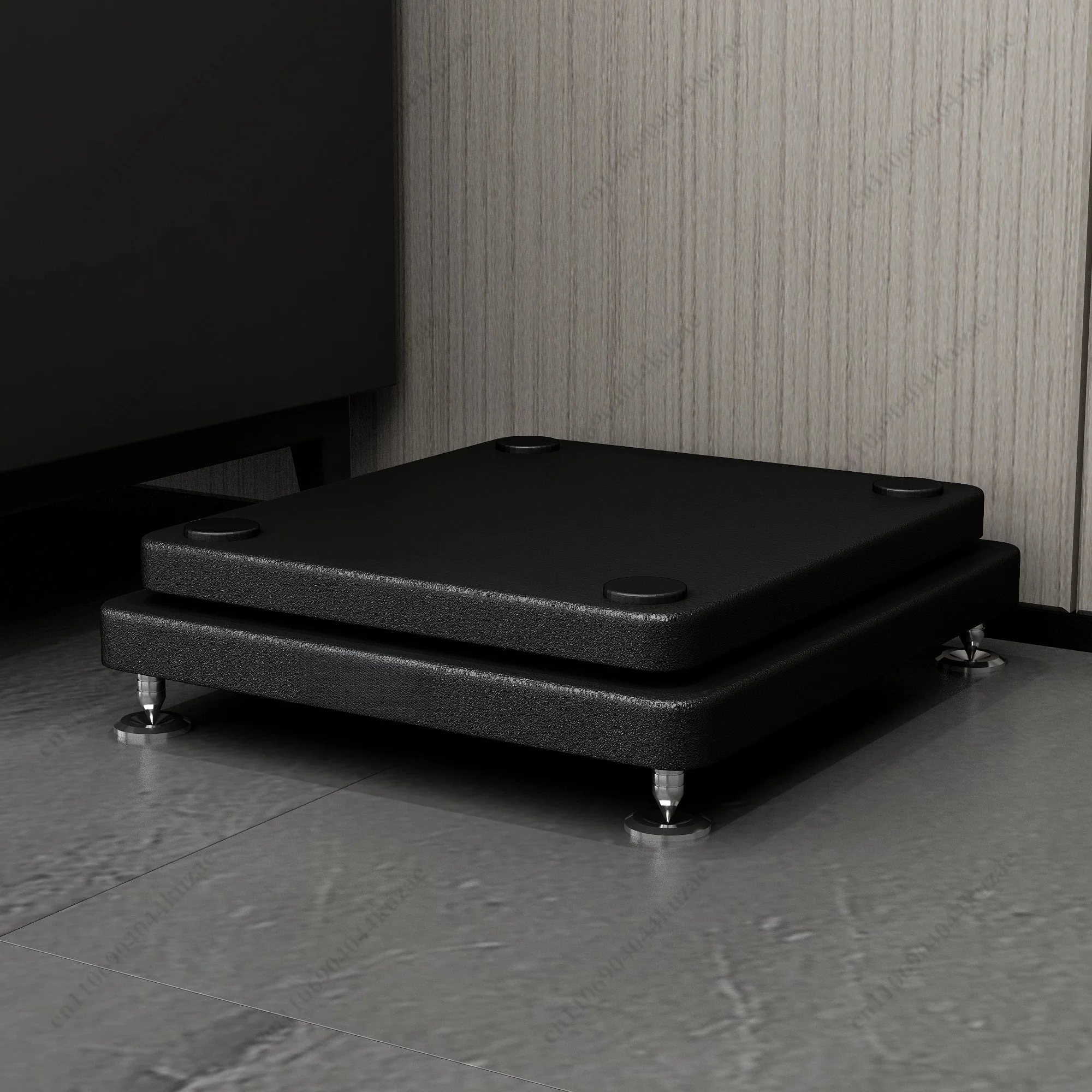 Double-layer Shock Absorbing Speaker Stand Base, Shock Tray for Bookshelf Speakers Subwoofers Home Theater Floor Audio Box