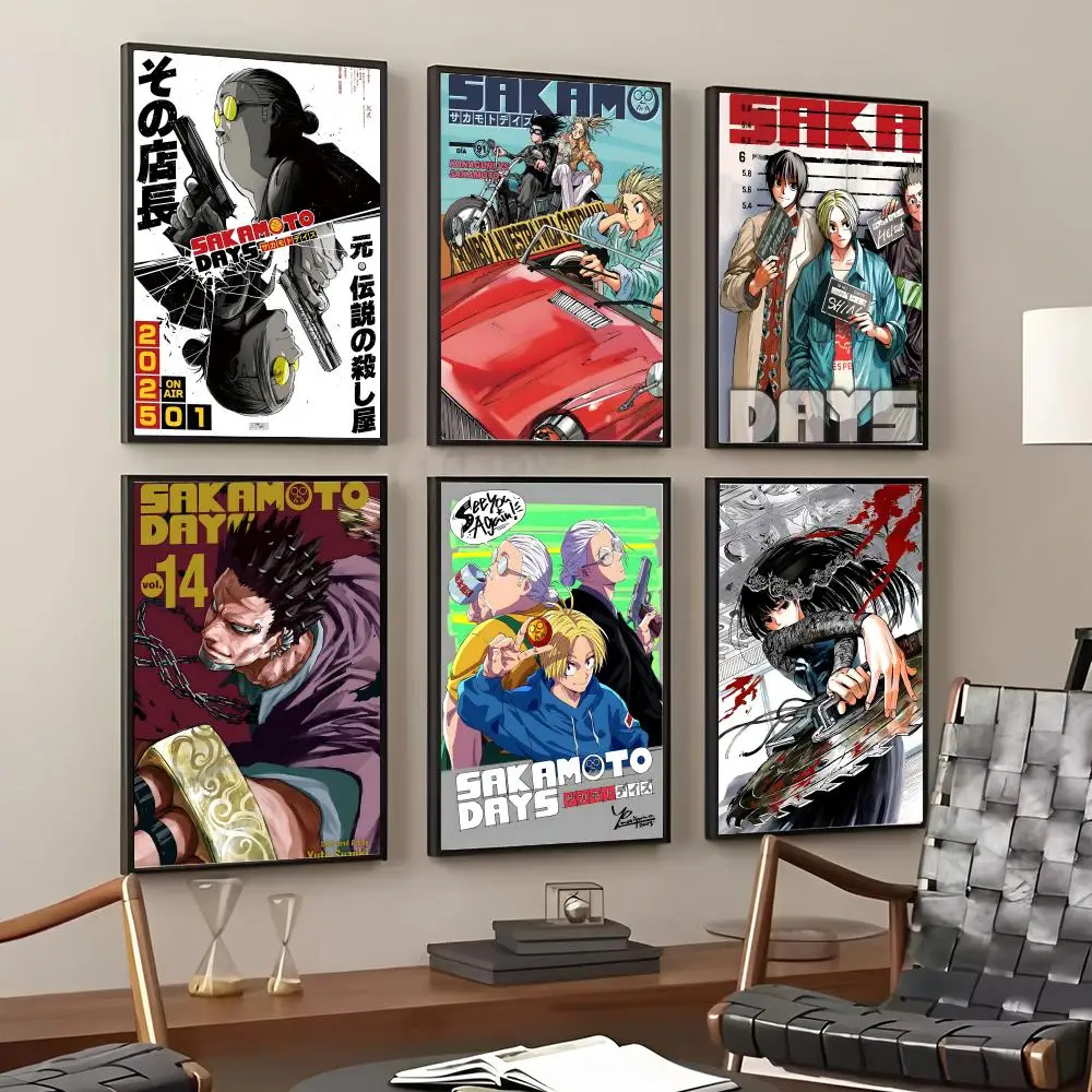 Anime S-SAKAMOTO DAYS Painting Calligraphy Cotton Canvas Wall Art Poster HD Print Modern Home Decor Painting