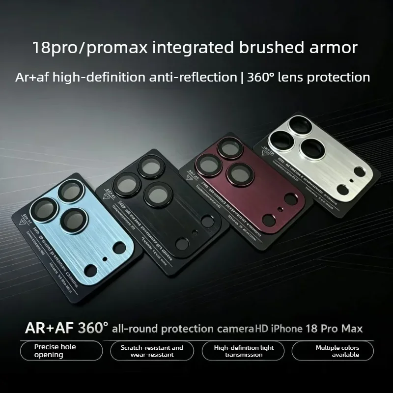 Original‑Color‑Matched Frosted Protect Film For IPhone 18 Pro Max 17 Lens Full Wrap Slim Camera Protector Anti‑Shock Metal Frame