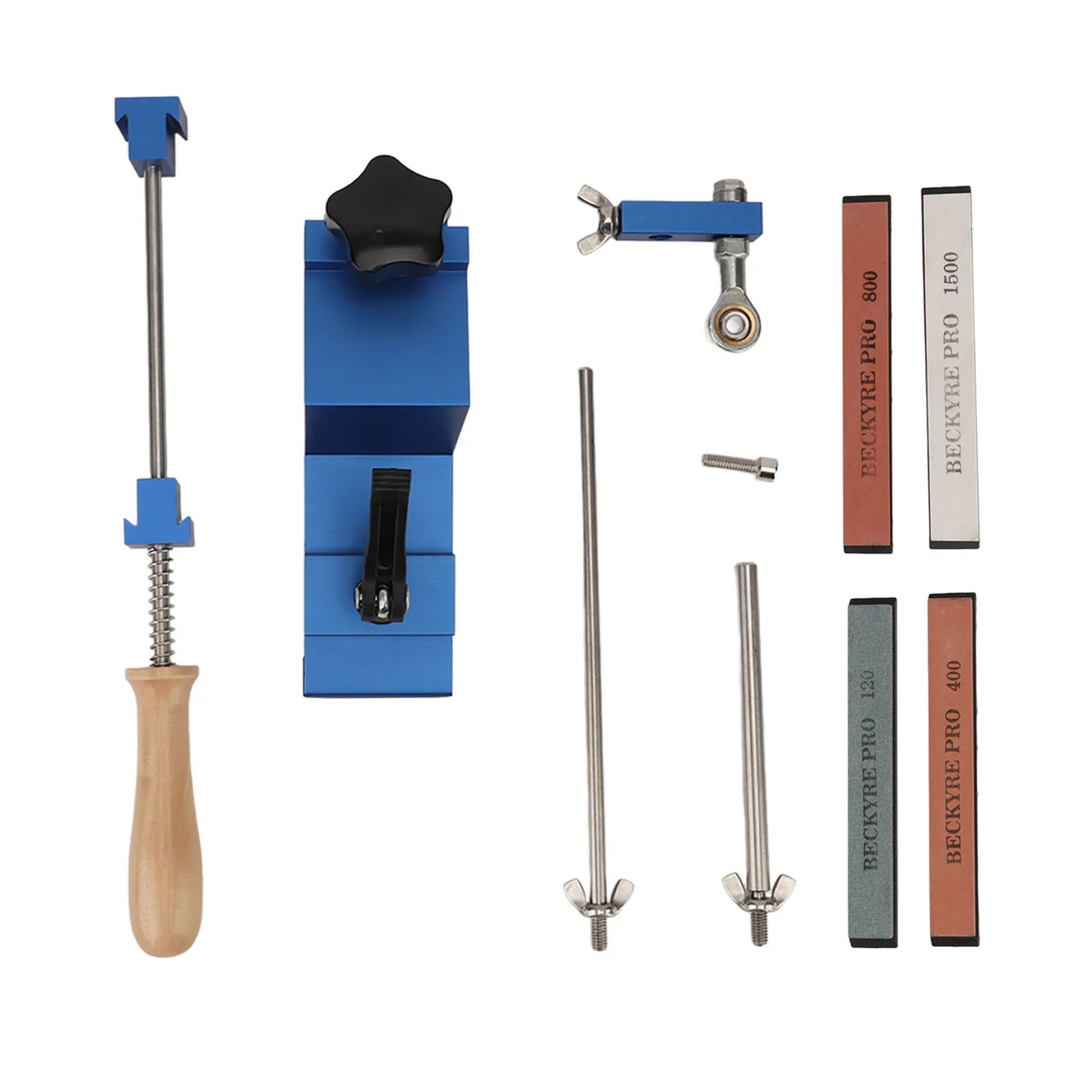 Kitchen Knife Sharpener System Kitchen Knife Sharpener System with 4 Whetstones Professional Flip Fixed Angle Stainless Steel