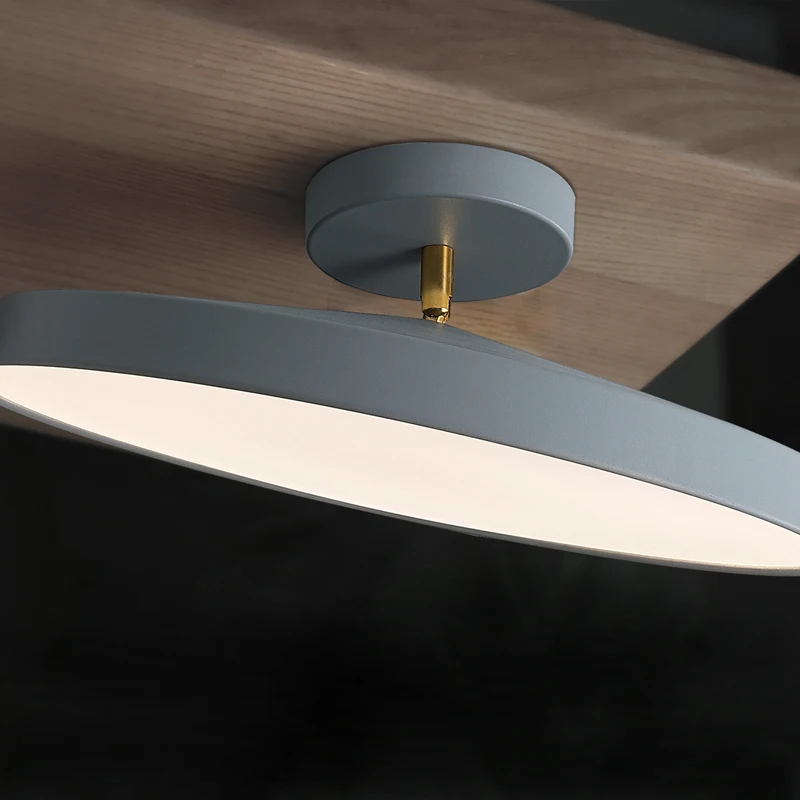 Nordic Designer Minimalist Circular LED Ceiling Light Bedroom Study Corridor Balcony Cloakroom Chandelier Ultra-thin Decoration image 5