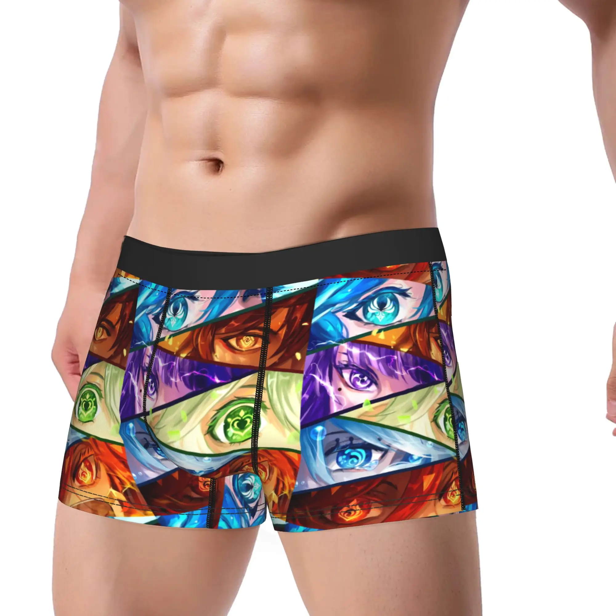 Genshin Impact Game Printed Underwear  Male Boxer Brief Elastic Boxershorts Trenky Custom Plus Size Underpants