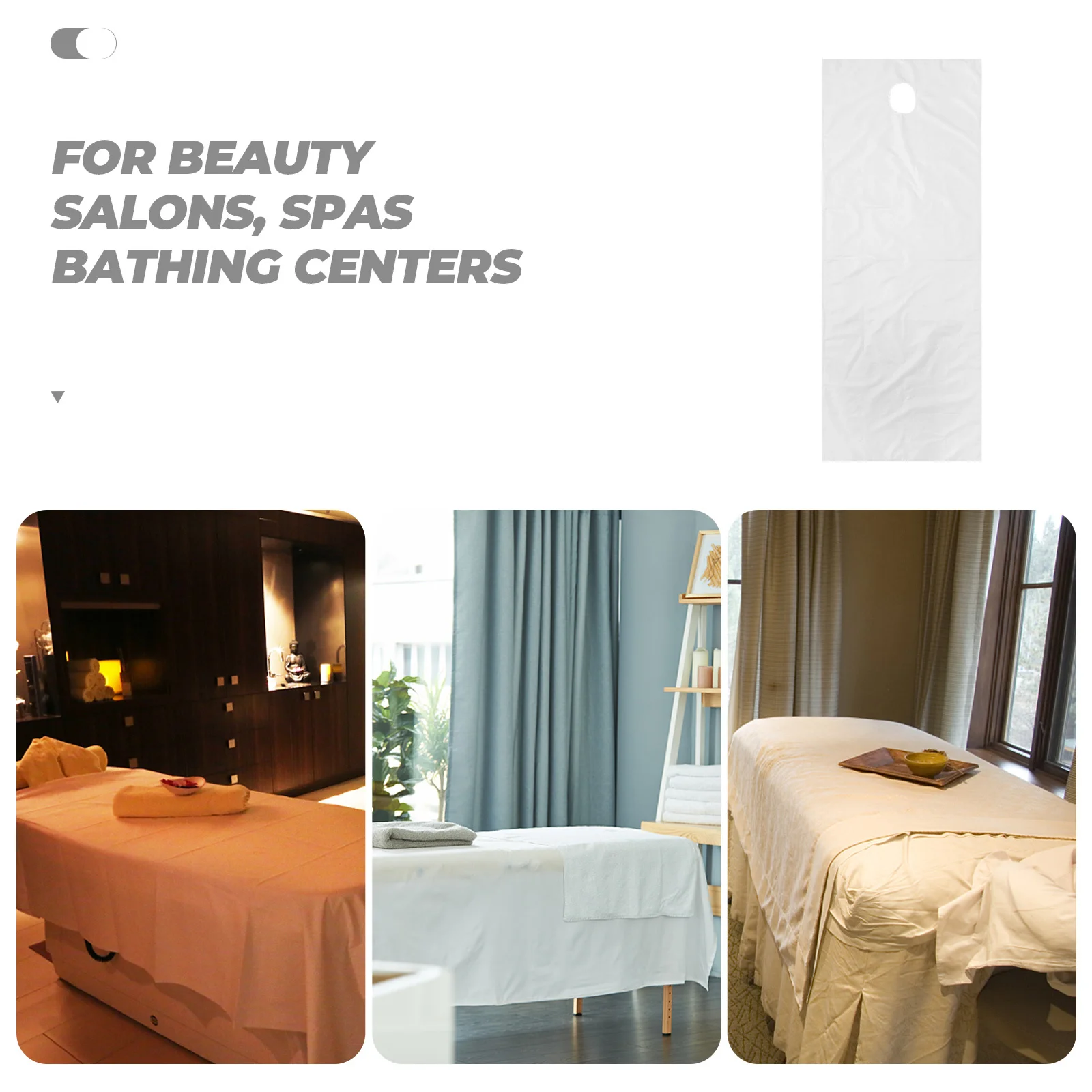 

Waterproof Bath Towel Bed Sheet Hole Design Breathable Massage Couch Cover For Beauty Salon Spa Nursing Supplies