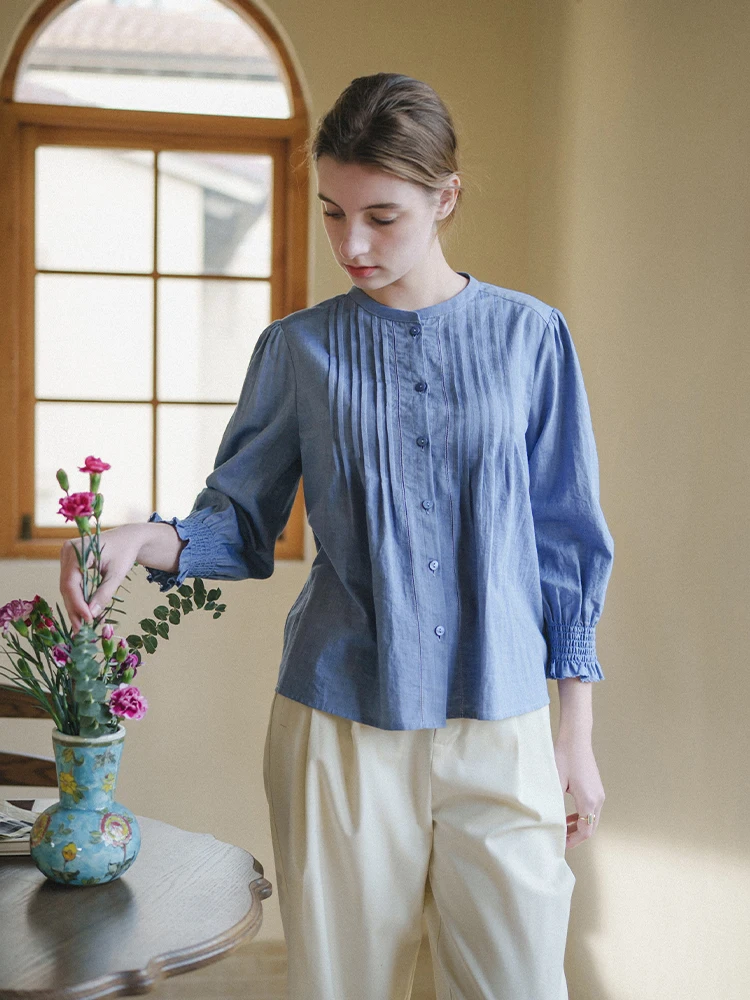 

Ретро-платье из хлопка с кружевной отделкой, А-силуэт, миди, с плиссировкой, французский стиль, свободный крой, для женщин