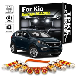 TPKE 11Pcs LED Bulb Interior Plate Map Dome Light Kit For Kia Sportage 3 MK3 2011 2012 2013 2014 2015 Sun Visor Lamp Accessories