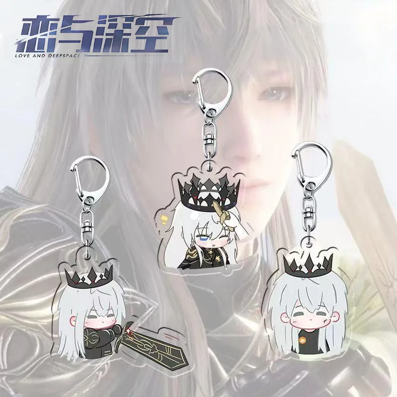 

Game Love And Deepspace King Xavier Cosplay Keychain Acrylic Keyring Pendant Key Chain Ornament Figure Cute Accessory Gift Prop
